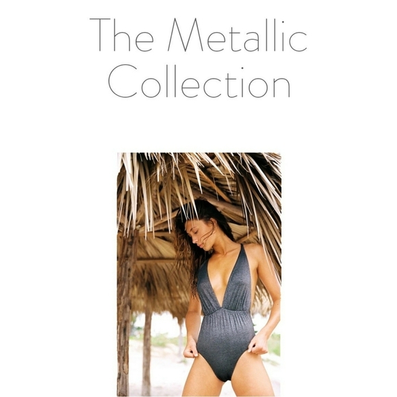 VITAMIN A // metallic plunge one piece swimsuit or bodysuit - Picture 14 of 16